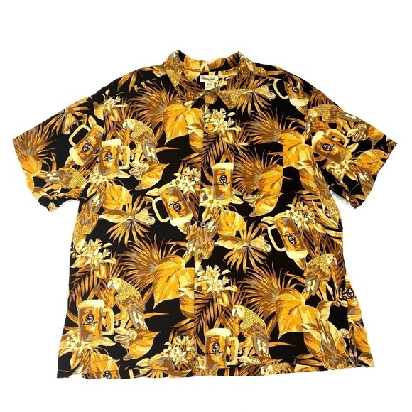 Panama Jack Hawaiian Tropical Beer Parrot Shirt, Size 3X - Picture 1 of 10